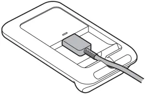 EP-N3300TBEGGB - Charging mobile device with the phone stand upright 1b