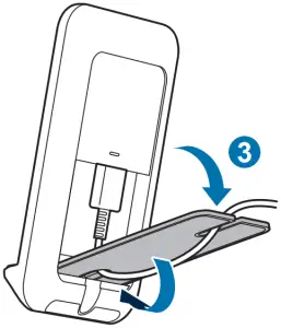 EP-N3300TBEGGB - Charging mobile device with the phone stand upright 2b