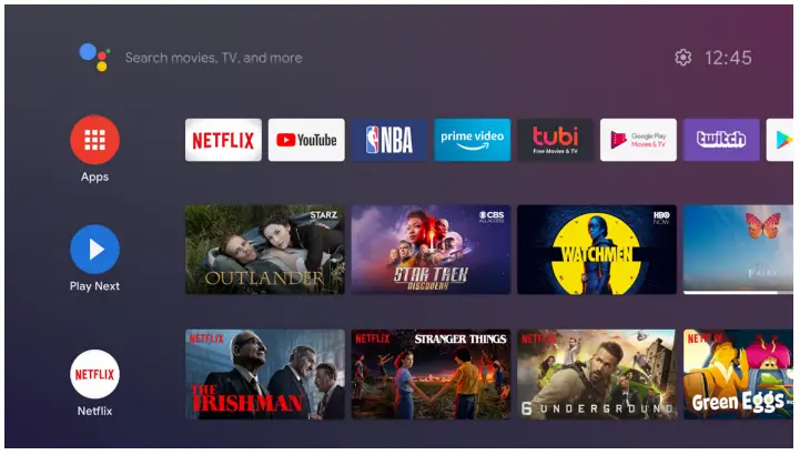 TCL 33432403 Android TV-Accessing Android TV homepage