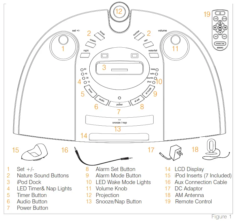 iSoundSpa Clock Radio Features