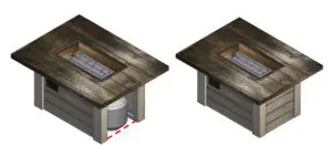 THE OUTDOOR GREATROOM Alcott Fire Table ALC 1224 - Hand tighten