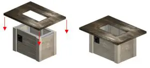 THE OUTDOOR GREATROOM Alcott Fire Table ALC 1224 - permanently secure