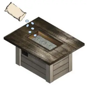 THE OUTDOOR GREATROOM Alcott Fire Table ALC 1224 - surface