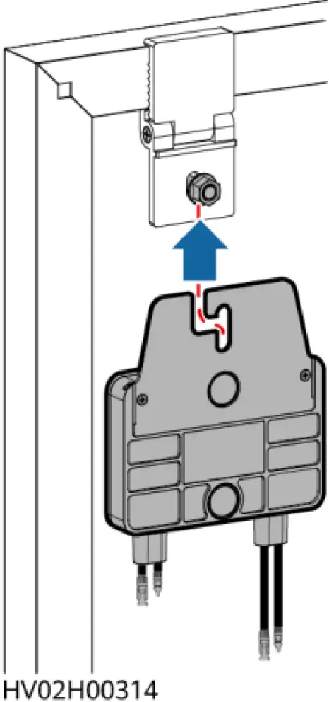 Installing the SUN2000P (Back Outwards) on a PV Module Frame 02