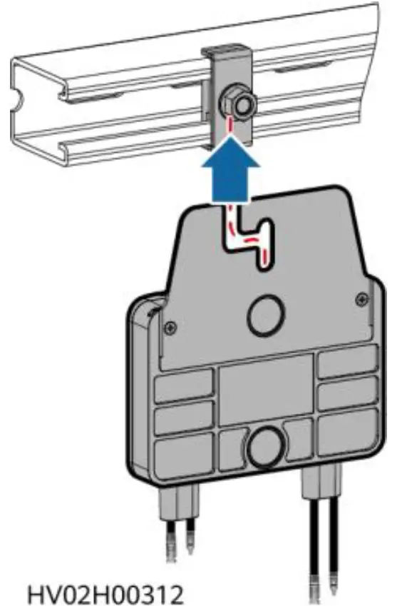Installing the SUN2000P on the Steel Channel of a PV Module Support 02