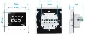 Somgoms TP528 WiFi Heating Room Thermostat - Dimension