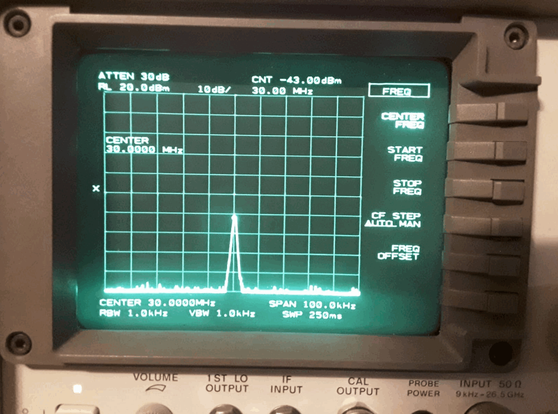 DXpatrol GPSDO 2.0 - Second harmonic -43dBm
