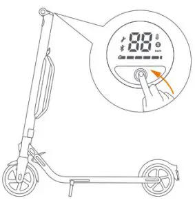ninebot E22E Kick Scooter - powers on