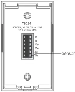 CONNECTION OF THE FLOOR SENSOR