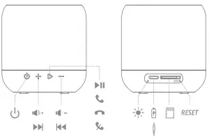 NUBWO K13 Portable Bluetooth Wireless Speaker -diagram