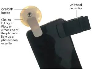 POWER TO GO Lens Pro Kit for Phone and Tablet - fill light