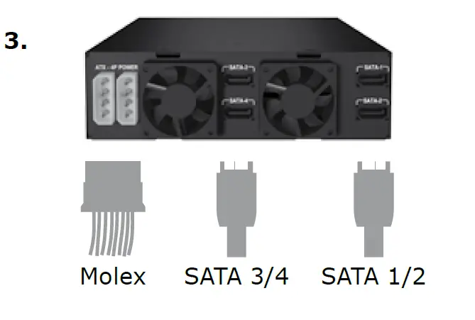 ICY BOX IB-2242SSK Quattro Backplane for 2.5 Inch HDD-5