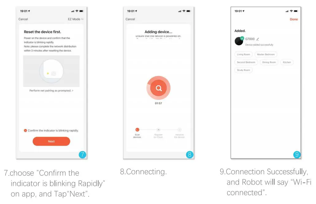 Tikom G7000 Robot Vacuum Cleaner User Guide - App Connection