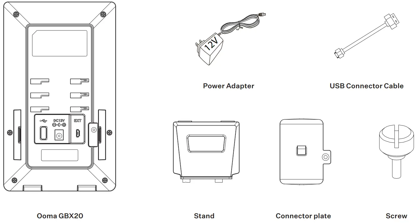 Ooma GBX20 Extension Module - Package Contents