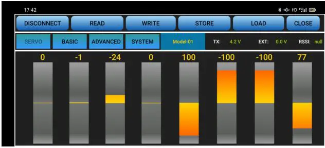 RADioLink T8S (FHSS) - Parameters Setup Menu