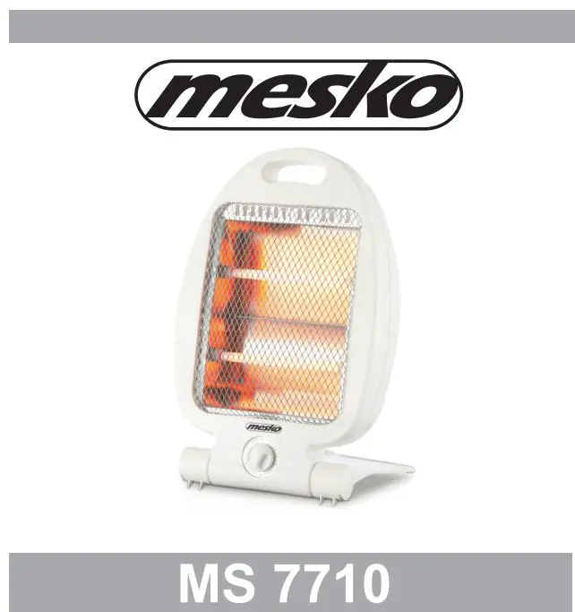 mesko MS 7710 Quartz Electric Heater User Manual
