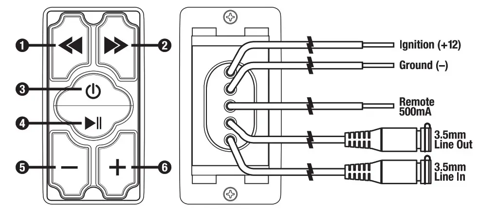 ROCKVILLE Bluetooth Controller Rocker Switch - Functions
