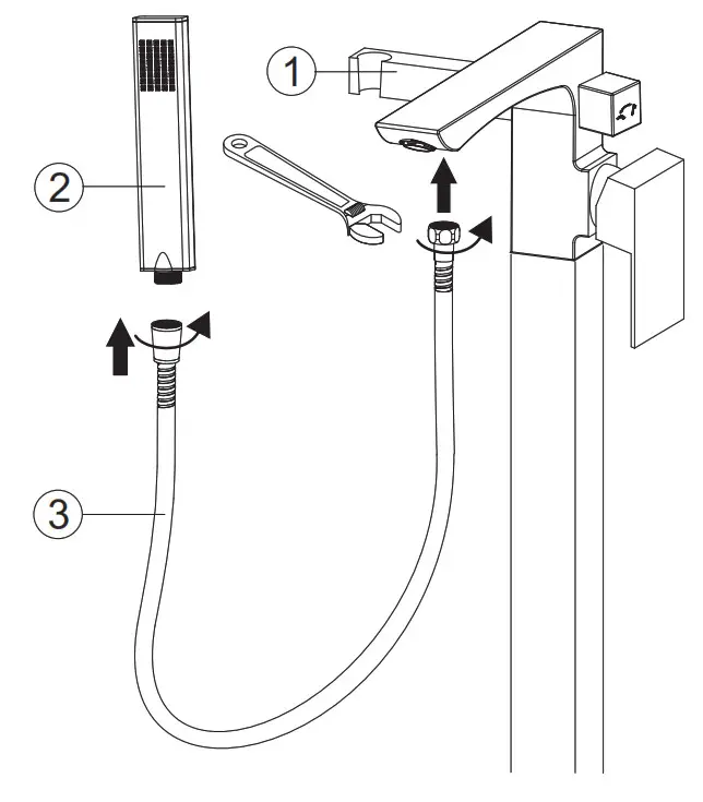 H-140-TFMSHCH - Assemble the shower hose