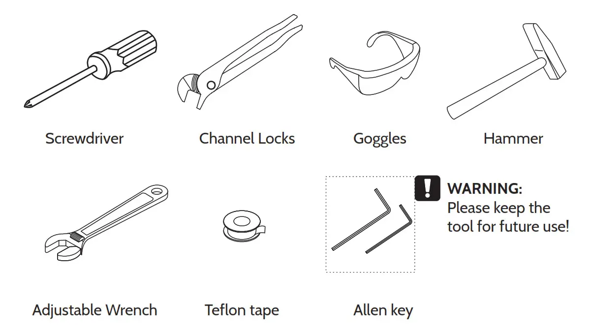 H-140-TFMSHCH - RECOMMENDED TOOLS