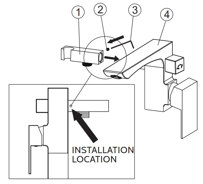 H-140-TFMSHCH - Tighten the shower holder