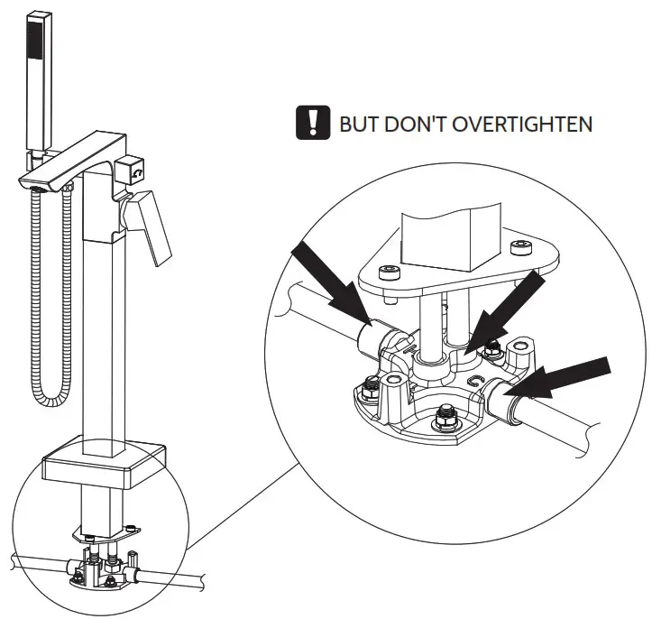 H-140-TFMSHCH - all connections at arrows for leaks, re-tighten it if necessary