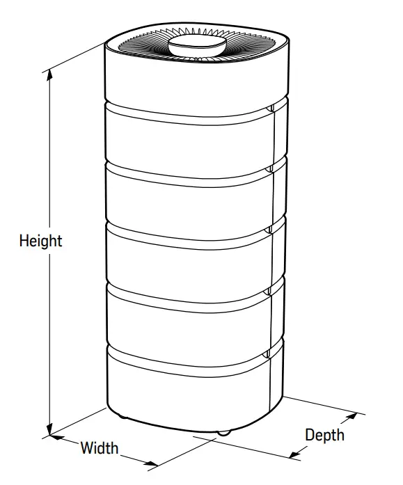 Carrier Klarwind 23S Room Air Purifier - Product Specifications