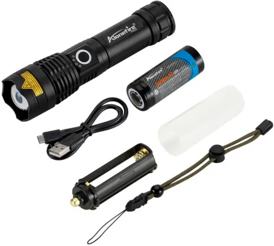 Alonefire H002 LED Flashlight 1 Package Content