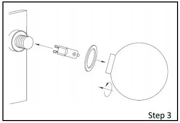 Johan Lewis White Marble Wall Lt User Manual - Assembly Step 3