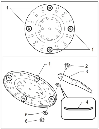 makita DLM462 Cordless Lawn Mower - Bolt hole