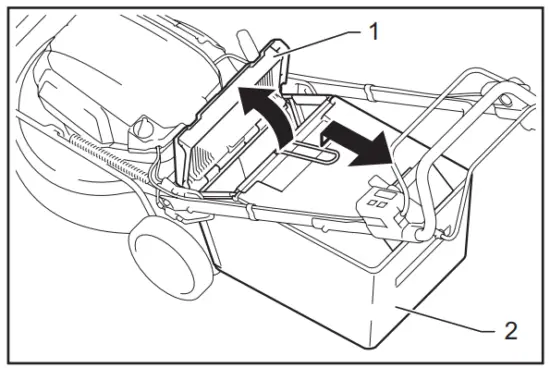 makita DLM462 Cordless Lawn Mower - Grass basket