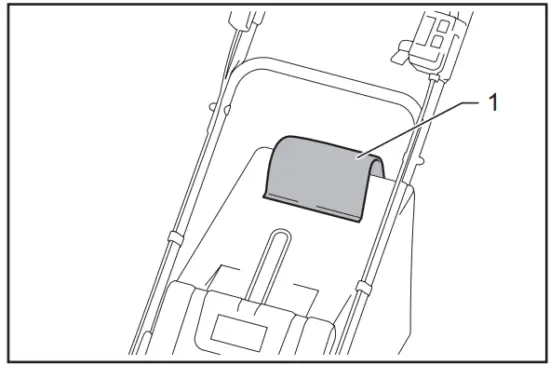 makita DLM462 Cordless Lawn Mower - Grass level indicator