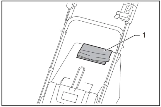 makita DLM462 Cordless Lawn Mower - Grass level indicator