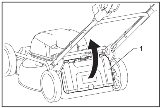 makita DLM462 Cordless Lawn Mower - Rear cover