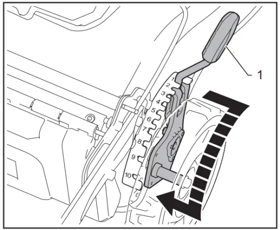 makita DLM462 Cordless Lawn Mower - lever 1