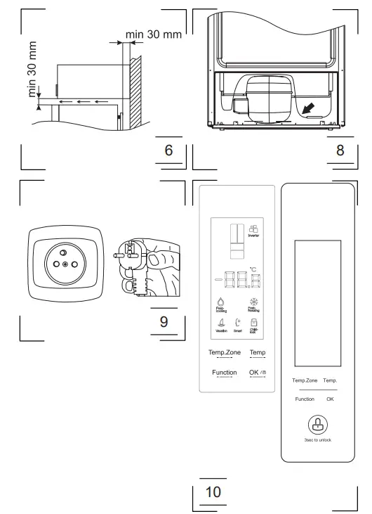 Amica-AKG-3885-E-French-Door-Refrigerator-Freezer-FIG-2