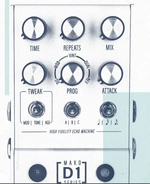 WALRUS AUDIO Mako D1 V2 High-Fidelity Stereo Delay - PRESETS