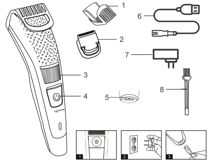 GROOMING Lifelong Alpha Plus Beard Trimme Power port