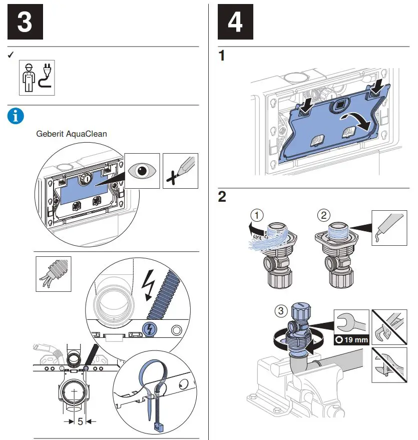 GEBERIT 110.366.00.5 Kombifix Element for Wall-Hung WC with Sigma Concealed Cistern Installation Guide - How to Install 3,4.1