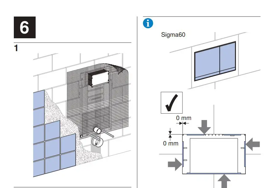 GEBERIT 110.366.00.5 Kombifix Element for Wall-Hung WC with Sigma Concealed Cistern Installation Guide - How to Install 6.1