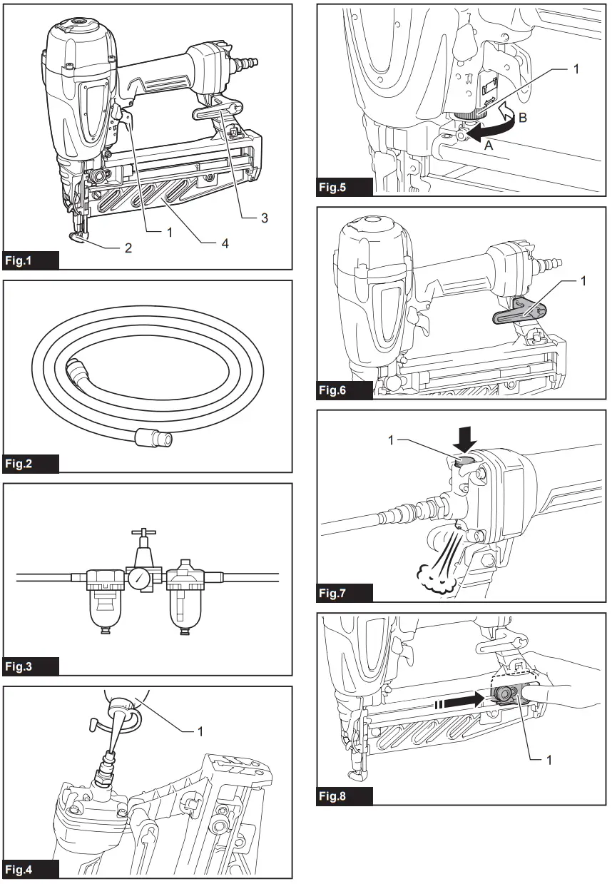 makita AF601 Pneumatic Finish Nailer - Fig22
