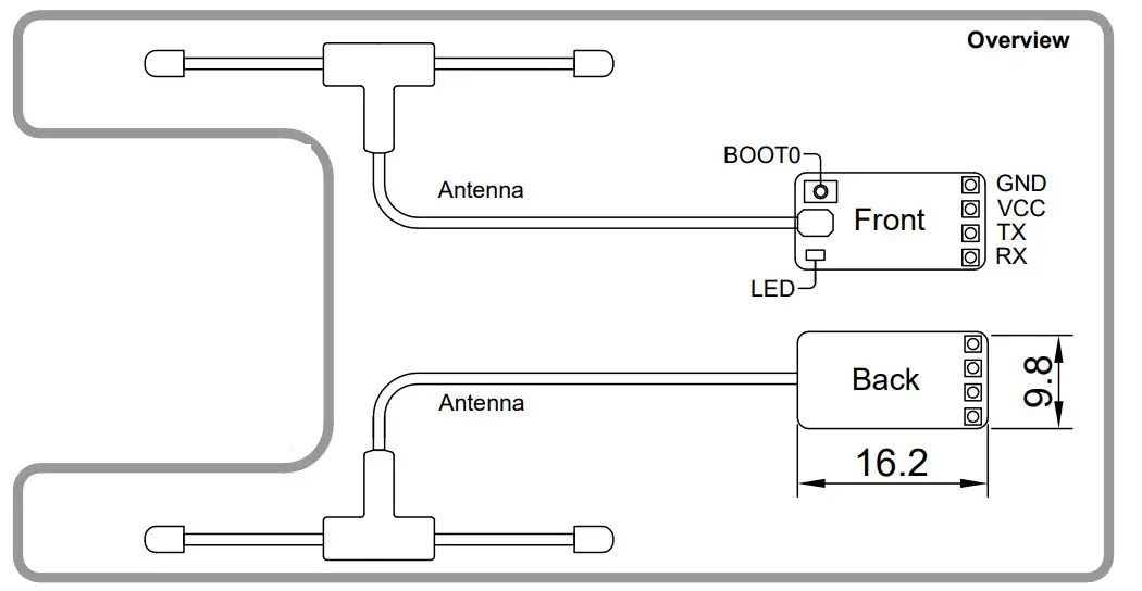 JUMPER 2.4GHz ELRS AION-RX-MINI Full Duplex Telemetry Receiver