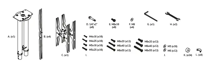Neomounts-PLASMA-C100D-Monitor-Ceiling-Mount-fig-1