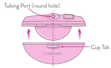 freemie FG084 SlimFit5 Hands Free Ultra Discreet Collection Cups - Cup Tab2