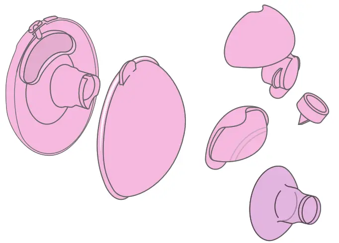 freemie FG084 SlimFit5 Hands Free Ultra Discreet Collection Cups - FIG2