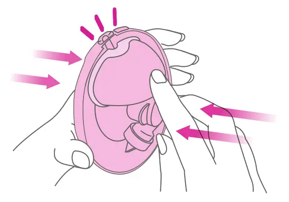 freemie FG084 SlimFit5 Hands Free Ultra Discreet Collection Cups - and press together firmly