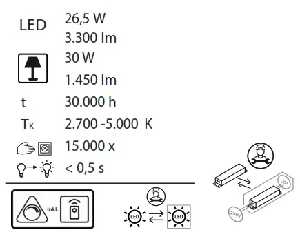 SellTec 14326018 Ceiling LED Light - fig
