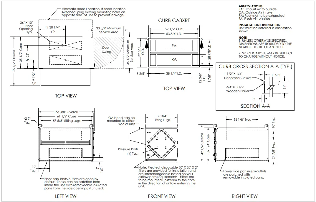 RenewAire CA SERIES ERV Energy Recovery Module - Fig 5
