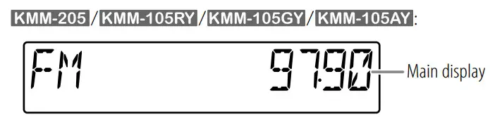 KENWOOD KMM-205 Digital Media Receiver - display information