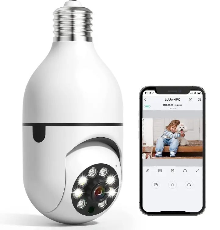 AIKELA-Bulb-E27-Wireless-WiFi-Outdoor-Security-Camera-Imgg