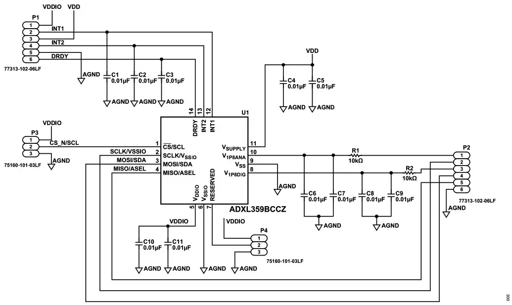 ANALOG DEVICES UG 2046 Evaluation Board - EVALUATION BOARD SCHEMATIC